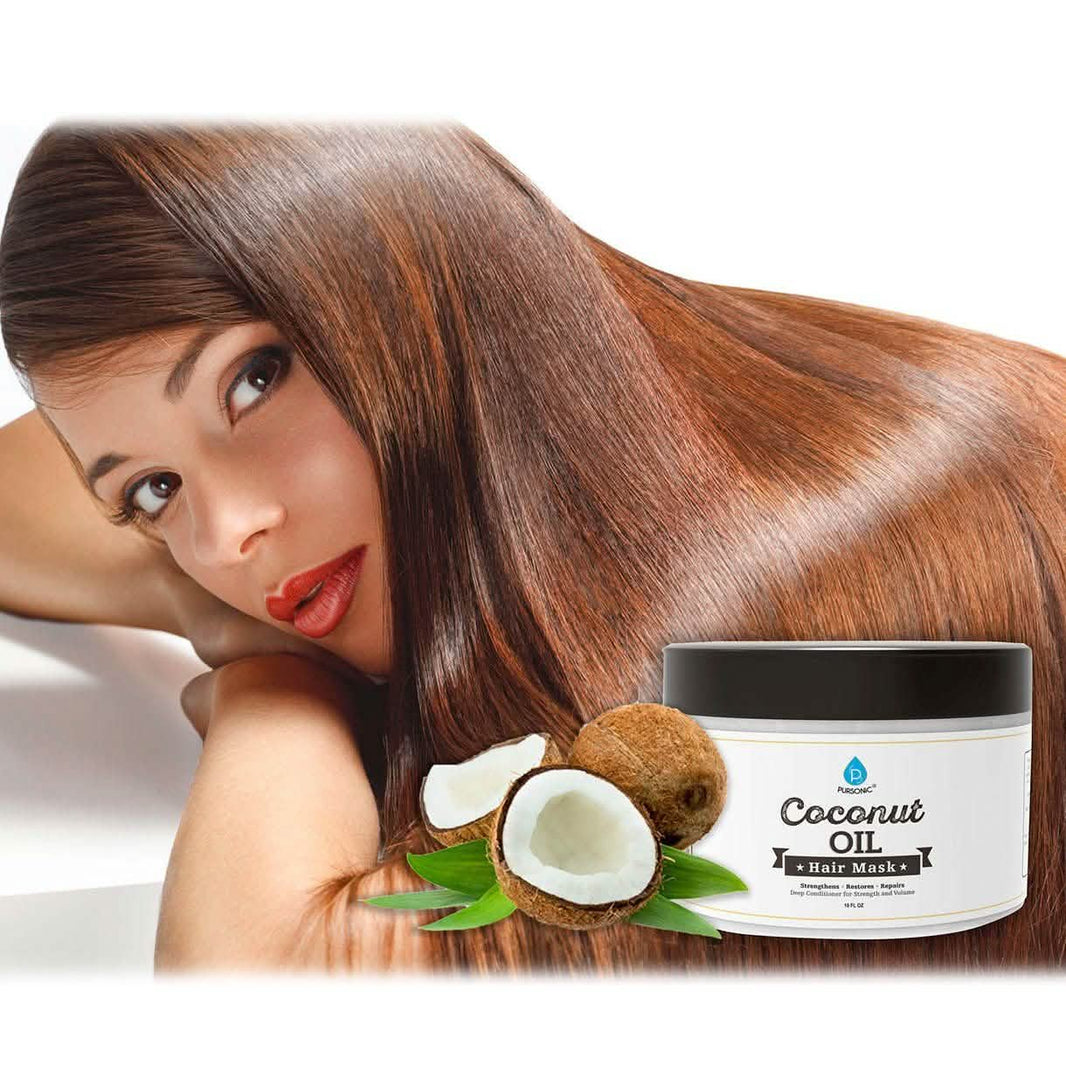 Pursonic Coconut Oil Hair Mask 10 oz-Pursonic Coconut Oil Hair Mask 10 oz