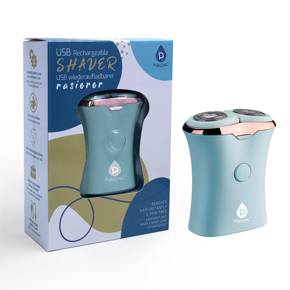 Pursonic Ladies' USB Rechargeable Shaver-Pursonic Ladies' USB Rechargeable Shaver