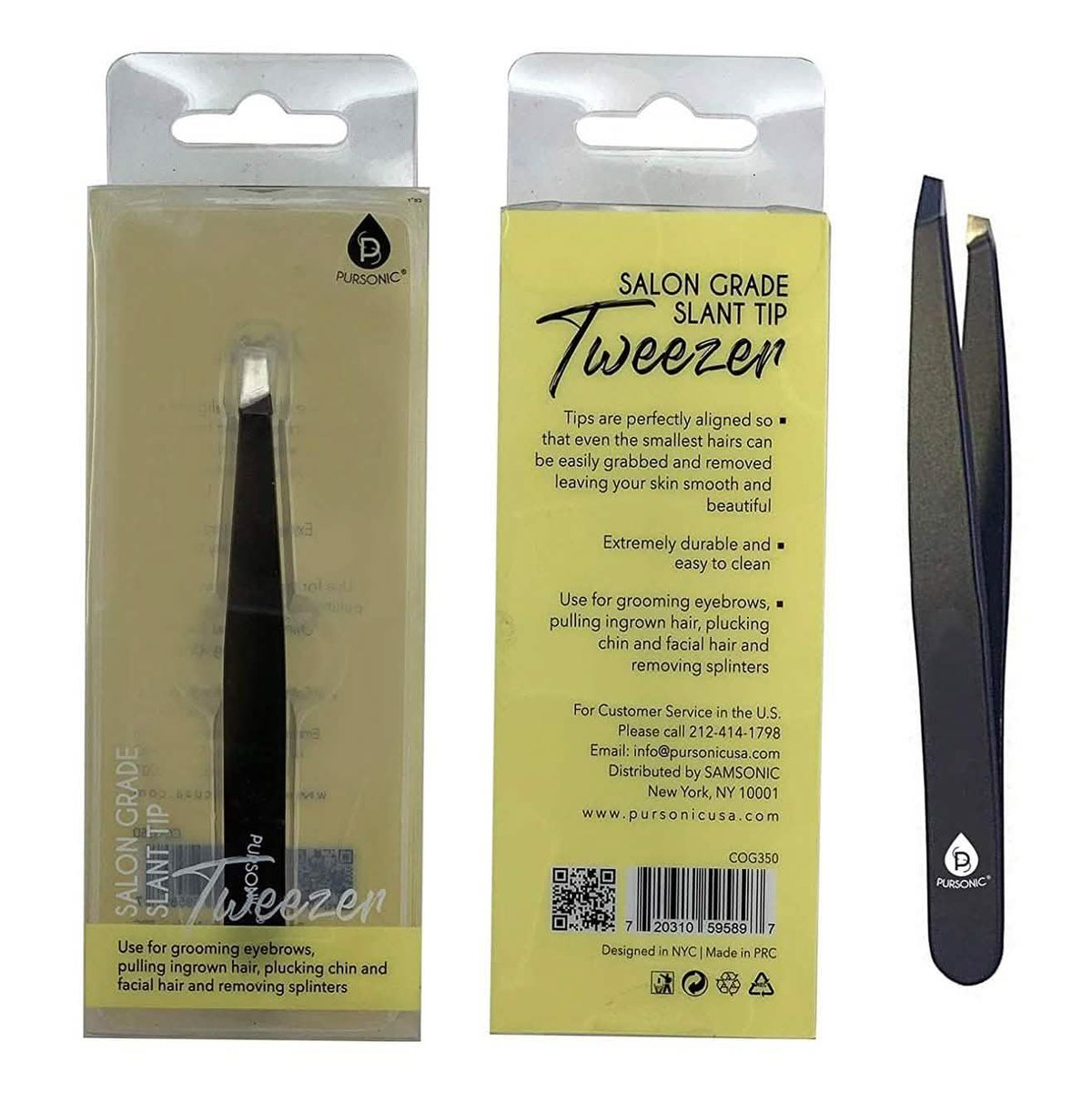 Pursonic Professional Slant Tip Tweezer-Pursonic Professional Slant Tip Tweezer