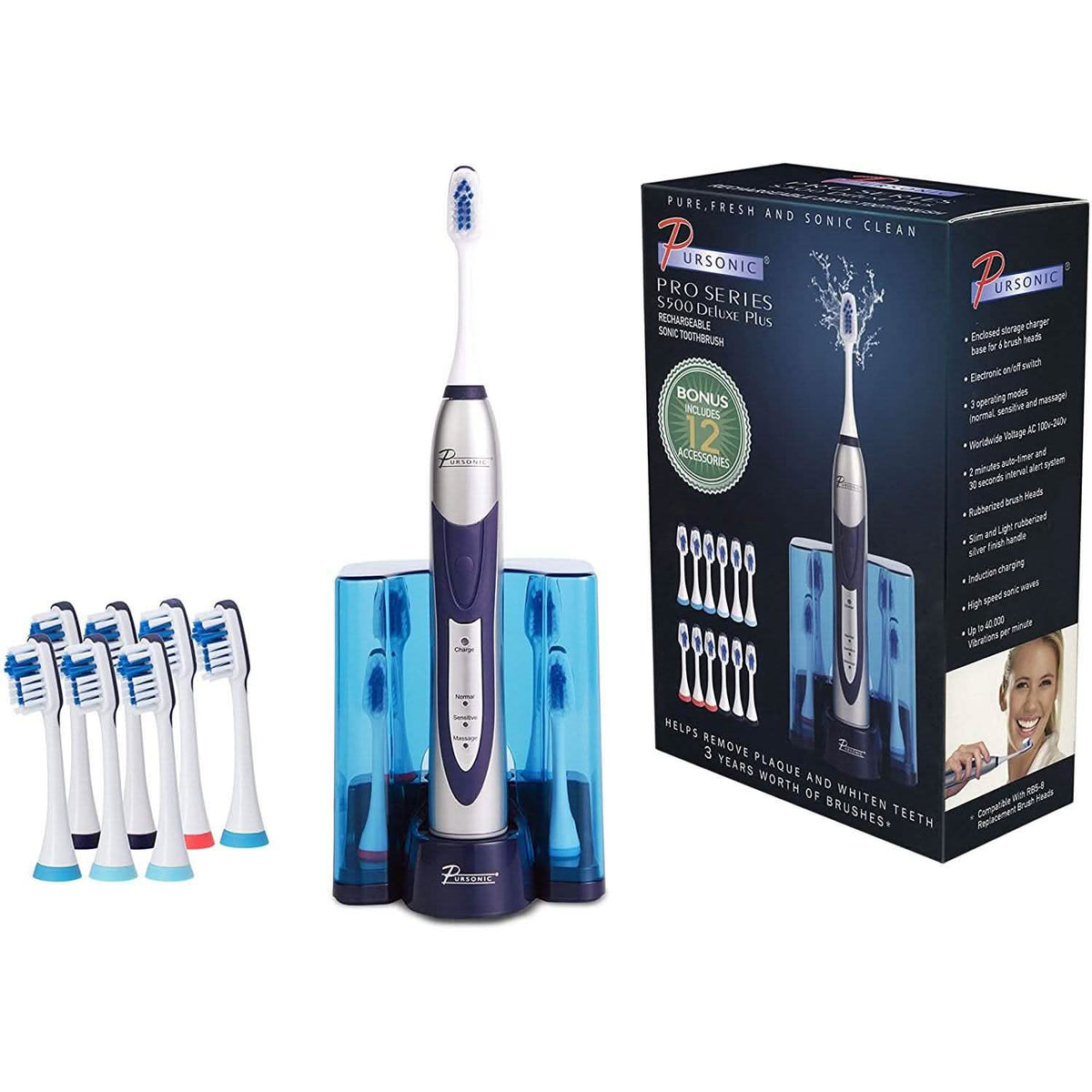 Pursonic Rechargeable Electric Toothbrush-Pursonic Rechargeable Electric Toothbrush
