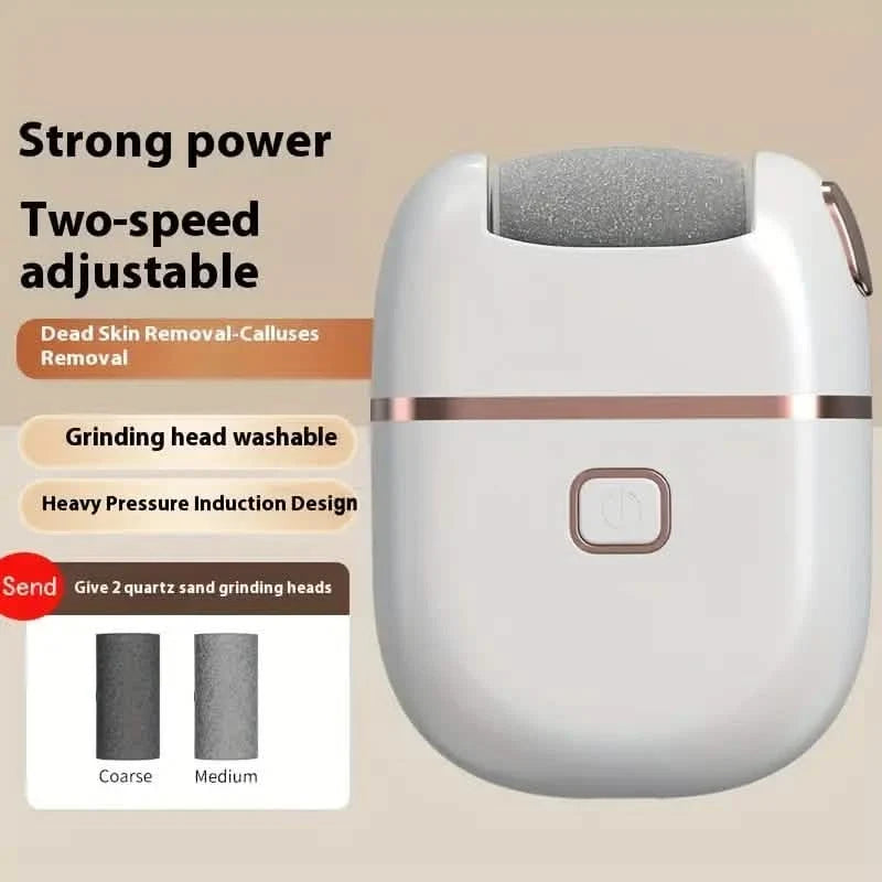 Rechargeable Electric Foot Grinder - Three Replaceable Grinding Heads-Rechargeable Electric Foot Grinder - Three Replaceable Grinding Heads