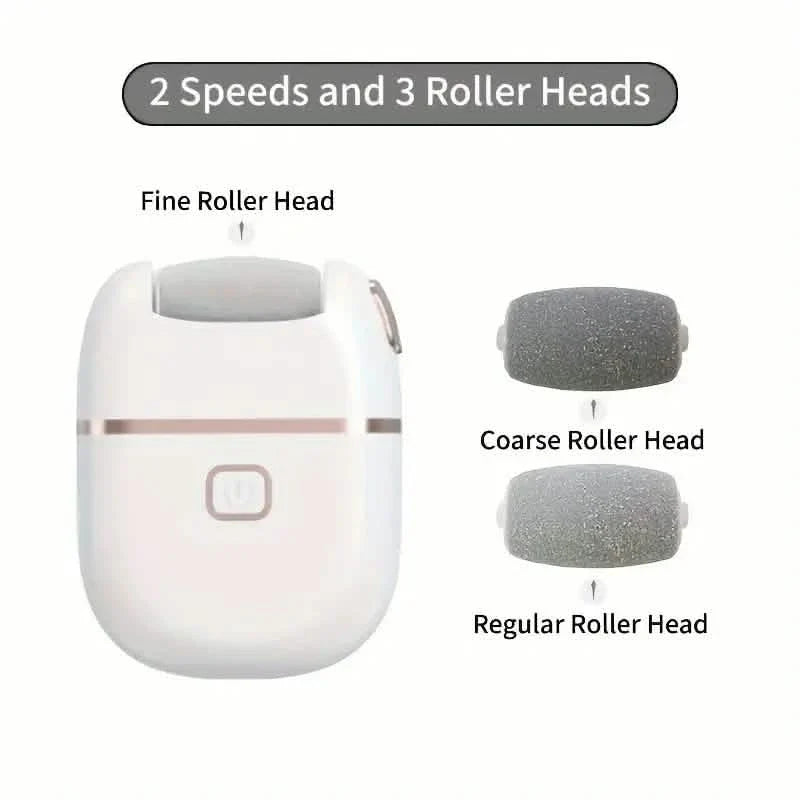 Rechargeable Electric Foot Grinder - Three Replaceable Grinding Heads-Rechargeable Electric Foot Grinder - Three Replaceable Grinding Heads