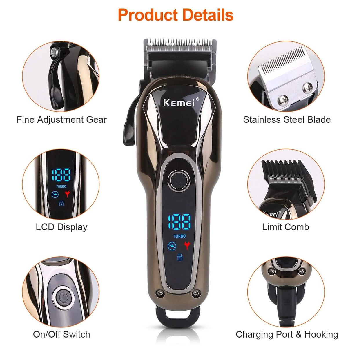 Rechargeable Electric Hair Clipper-Rechargeable Electric Hair Clipper