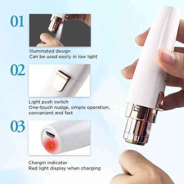 Rechargeable Facial Hair Remover and Eyebrow Trimmer-Rechargeable Facial Hair Remover and Eyebrow Trimmer