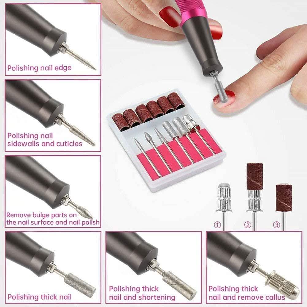 Rechargeable Nail Drill Kit with 2000mAh Phone Power Bank-Rechargeable Nail Drill Kit with 2000mAh Phone Power Bank