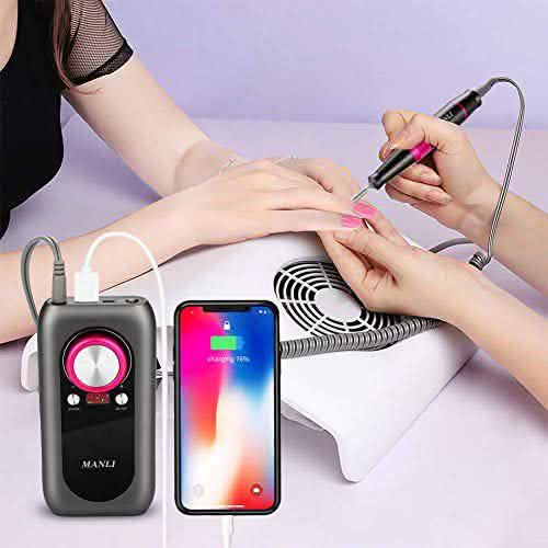 Rechargeable Nail Drill Kit with 2000mAh Phone Power Bank-Rechargeable Nail Drill Kit with 2000mAh Phone Power Bank