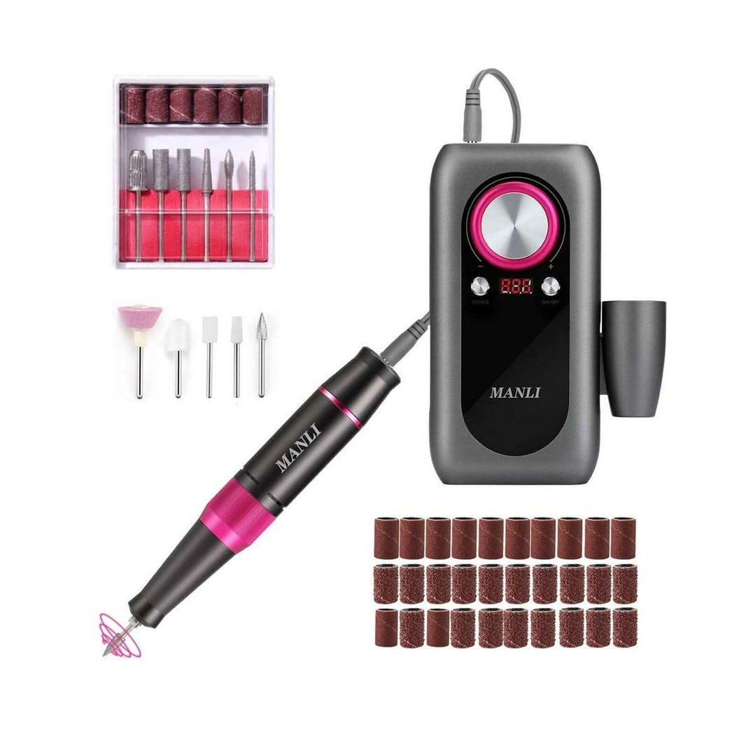 Rechargeable Nail Drill Kit with 2000mAh Phone Power Bank-Rechargeable Nail Drill Kit with 2000mAh Phone Power Bank