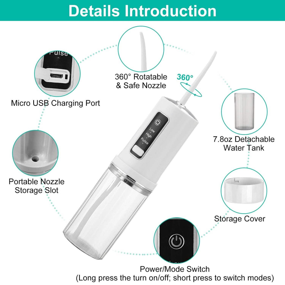 Rechargeable Portable Water Flosser-Rechargeable Portable Water Flosser
