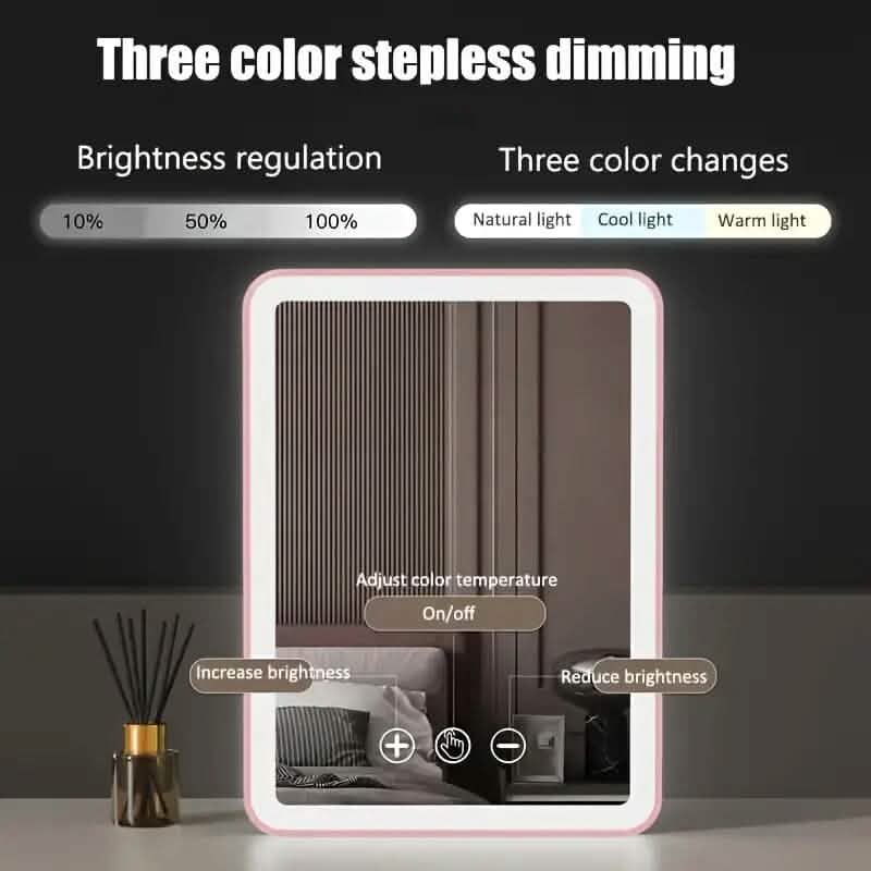 Rechargeable Travel Makeup Mirror with Led Lights-Rechargeable Travel Makeup Mirror with Led Lights