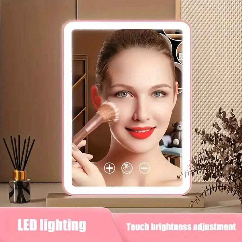 Rechargeable Travel Makeup Mirror with Led Lights-Rechargeable Travel Makeup Mirror with Led Lights