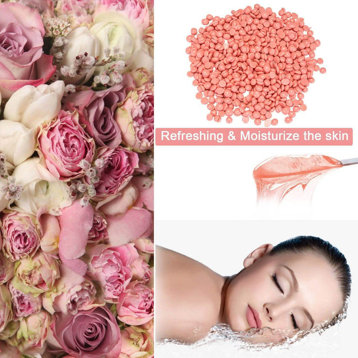 Red Hard Wax Beans Hair Removal Painless Warmer Waxing Beans Natural Pearl-Red Hard Wax Beans Hair Removal Painless Warmer Waxing Beans Natural Pearl