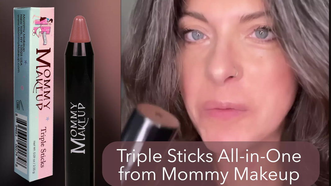 Triple Sticks Lipstick, Cream Blush, and Treatment in Bare Babe-Triple Sticks Lipstick, Cream Blush, and Treatment in Bare Babe