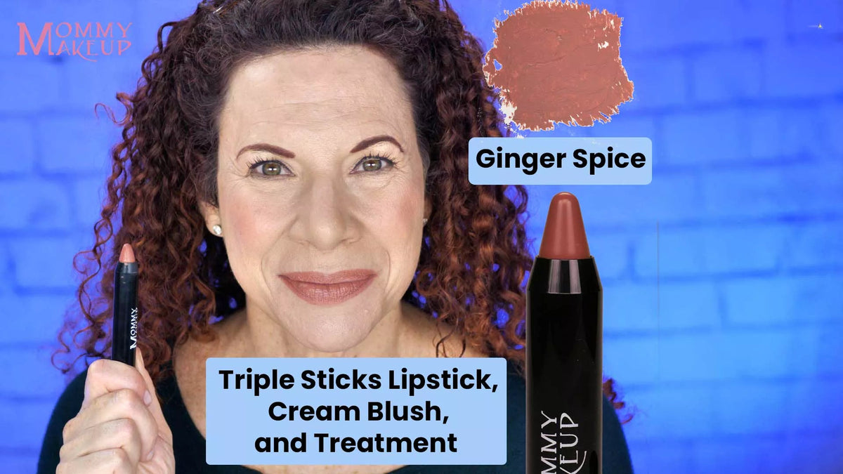 Triple Sticks Lipstick, Cream Blush, and Treatment in Ginger Spice-Triple Sticks Lipstick, Cream Blush, and Treatment in Ginger Spice