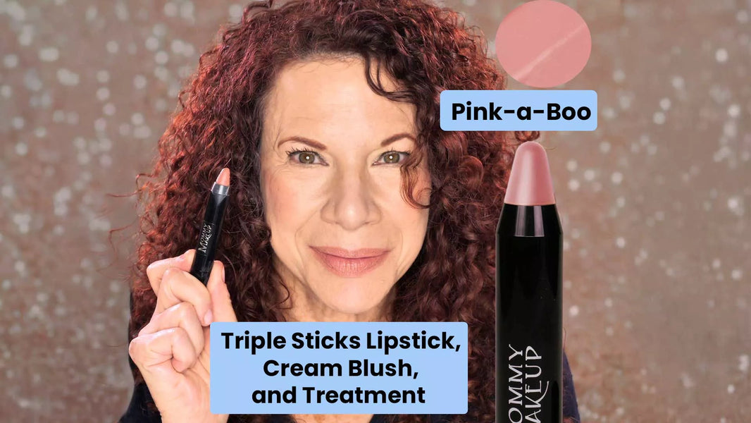 Triple Sticks Lipstick, Cream Blush, and Treatment in Pink-a-boo-Triple Sticks Lipstick, Cream Blush, and Treatment in Pink-a-boo