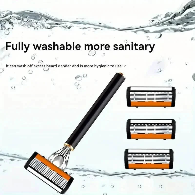 Replacement Razor Blades Safety Shaver Set with Anti-Slip Metal Handle with 1 Razor + 36 Blades-Replacement Razor Blades Safety Shaver Set with Anti-Slip Metal Handle with 1 Razor + 36 Blades