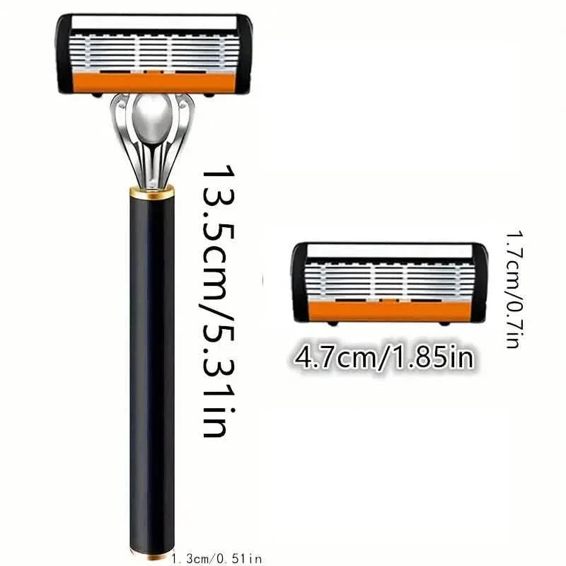 Replacement Razor Blades Safety Shaver Set with Anti-Slip Metal Handle with 1 Razor + 36 Blades-Replacement Razor Blades Safety Shaver Set with Anti-Slip Metal Handle with 1 Razor + 36 Blades