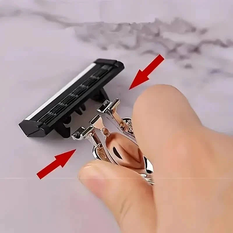 Replacement Razor Blades Safety Shaver Set with Anti-Slip Metal Handle with 1 Razor + 36 Blades-Replacement Razor Blades Safety Shaver Set with Anti-Slip Metal Handle with 1 Razor + 36 Blades