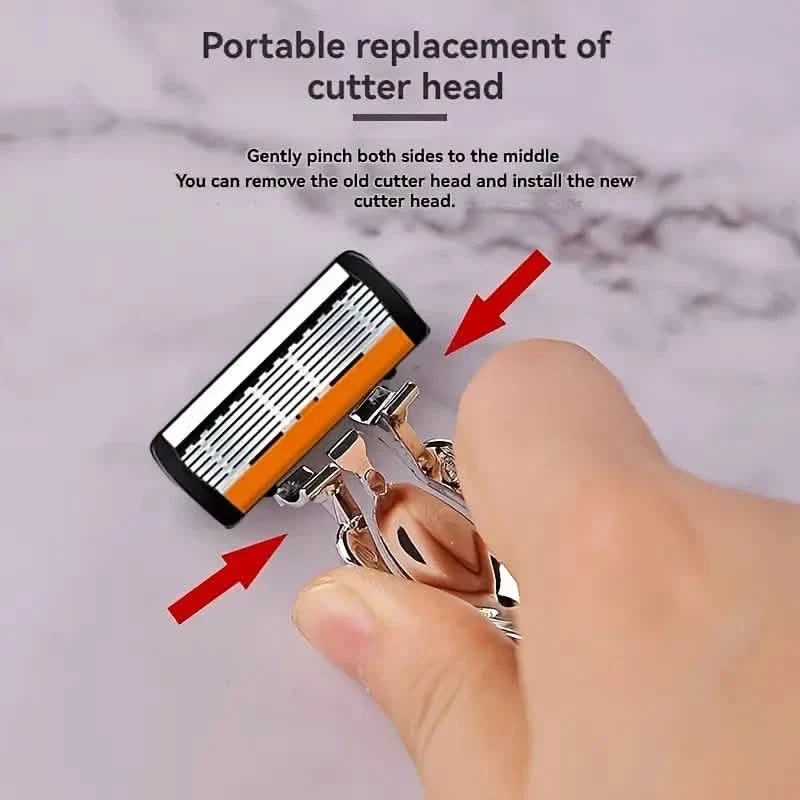 Replacement Razor Blades Safety Shaver Set with Anti-Slip Metal Handle with 1 Razor + 36 Blades-Replacement Razor Blades Safety Shaver Set with Anti-Slip Metal Handle with 1 Razor + 36 Blades