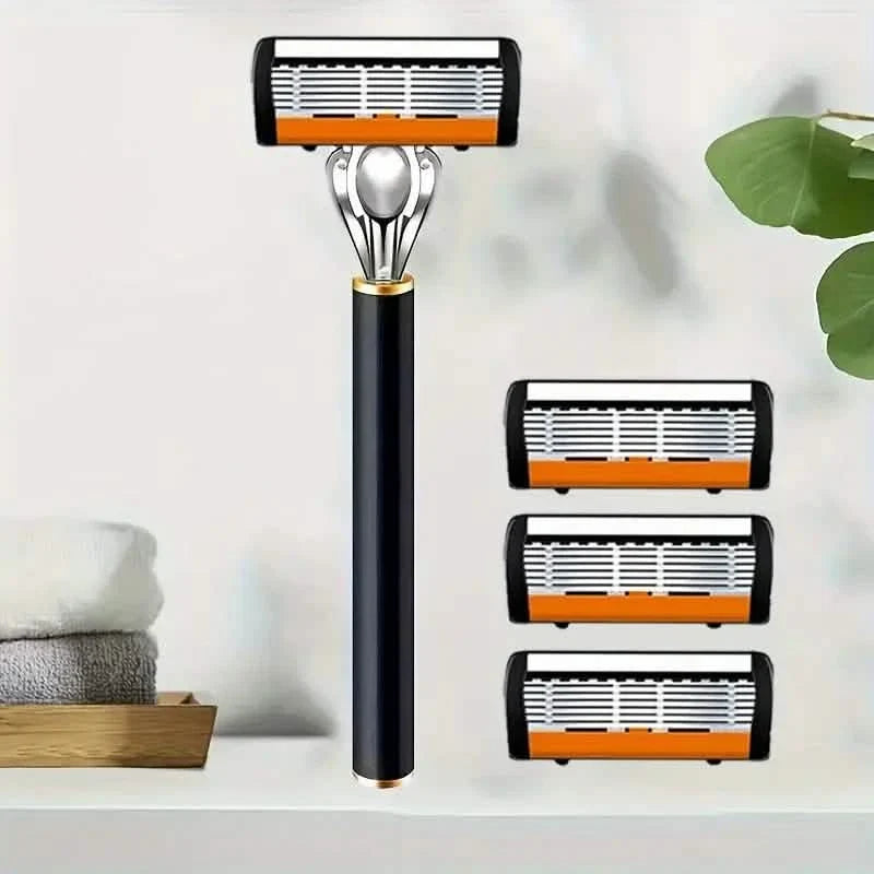 Replacement Razor Blades Safety Shaver Set with Anti-Slip Metal Handle with 1 Razor + 36 Blades-Replacement Razor Blades Safety Shaver Set with Anti-Slip Metal Handle with 1 Razor + 36 Blades