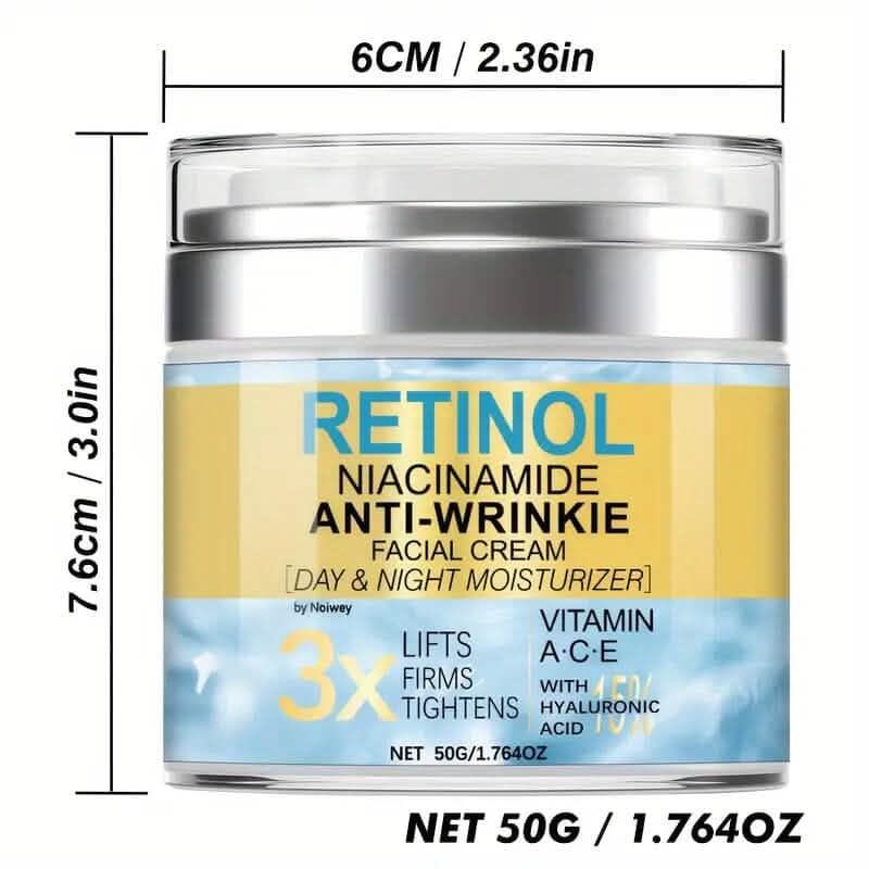 Retinol and Collagen Face Cream 1.764oz Anti-Wrinkle and Lifting with Vitamin E, Niacinamide-Retinol and Collagen Face Cream 1.764oz Anti-Wrinkle and Lifting with Vitamin E, Niacinamide