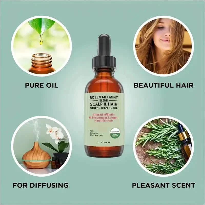 Rosemary Essential Oil for Hair Care, Scalp Massage, Skin Care and Aromatherapy-Rosemary Essential Oil for Hair Care, Scalp Massage, Skin Care and Aromatherapy