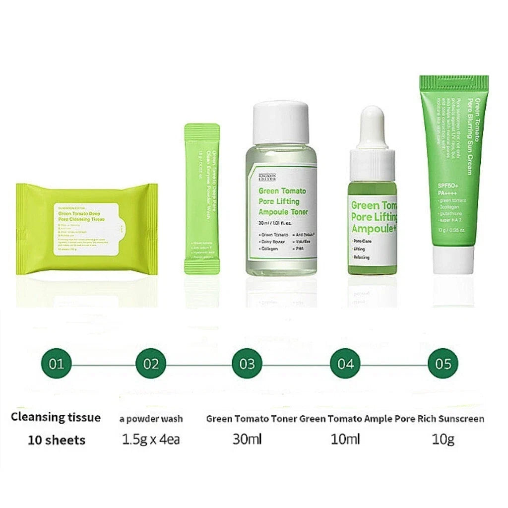 Sungboon Editor Green Tomato Travel Kit-Sungboon Editor Green Tomato Travel Kit