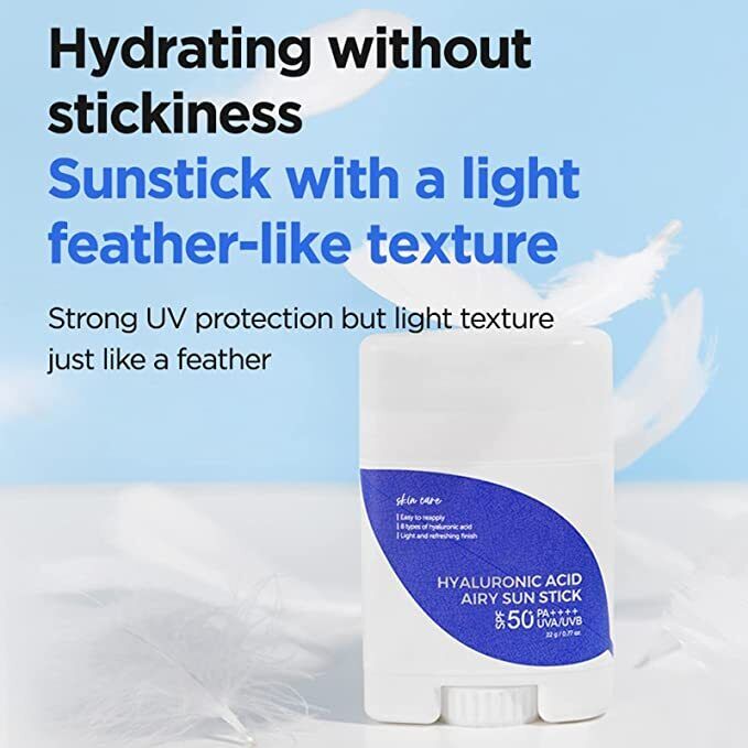 Isntree Hyaluronic Acid Airy Sun Stick SPF 50+ PA++++-Isntree Hyaluronic Acid Airy Sun Stick SPF 50+ PA++++