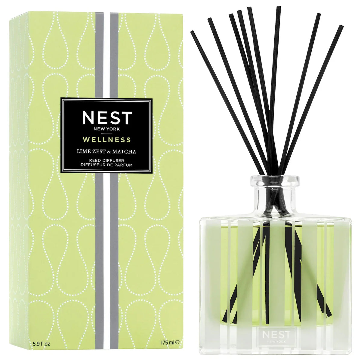 Nest New York Lime Zest & Matcha Reed Diffuser 5.9 OZ-Nest New York Lime Zest & Matcha Reed Diffuser 5.9 OZ