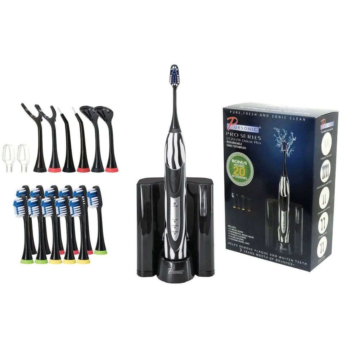 S520 Sonic Toothbrush - Accessories and Activated Coconut Charcoal Powder-S520 Sonic Toothbrush - Accessories and Activated Coconut Charcoal Powder