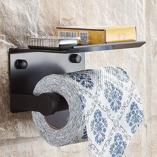 Self-adhesive Toilet Paper Holder With Shelf-Self-adhesive Toilet Paper Holder With Shelf
