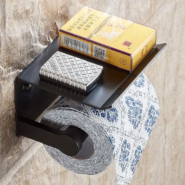 Self-adhesive Toilet Paper Holder With Shelf-Self-adhesive Toilet Paper Holder With Shelf