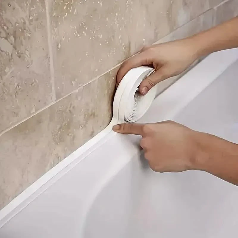 Self-Adhesive Waterproof Caulk Strip - Moisture-Resistant Sealing Tape for Kitchen & Bathroom-Self-Adhesive Waterproof Caulk Strip - Moisture-Resistant Sealing Tape for Kitchen & Bathroom