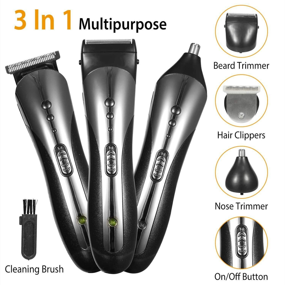 SHINON Men Electric Hair Clipper 3-in-1-SHINON Men Electric Hair Clipper 3-in-1