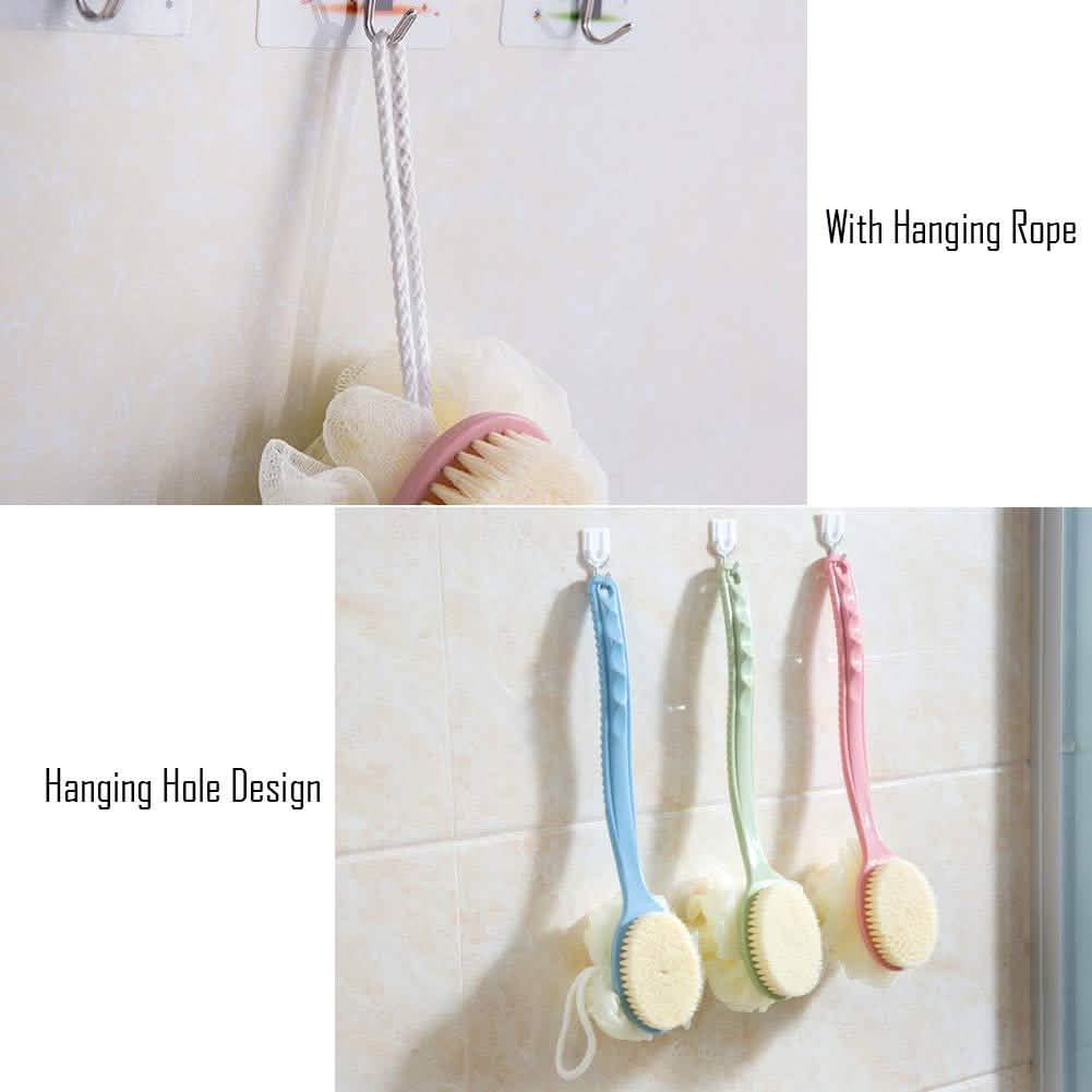 Shower Body Brush with Bristles and Loofah-Shower Body Brush with Bristles and Loofah