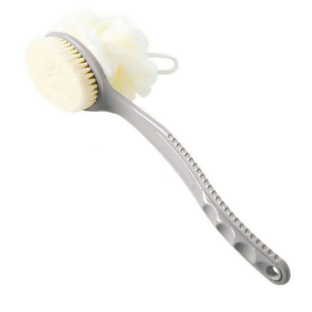 Shower Body Brush with Bristles and Loofah-Shower Body Brush with Bristles and Loofah