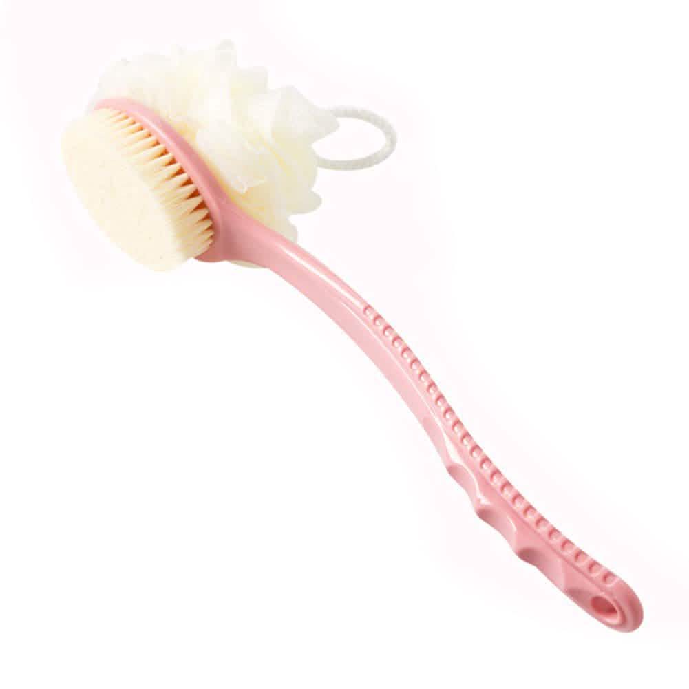 Shower Body Brush with Bristles and Loofah-Shower Body Brush with Bristles and Loofah