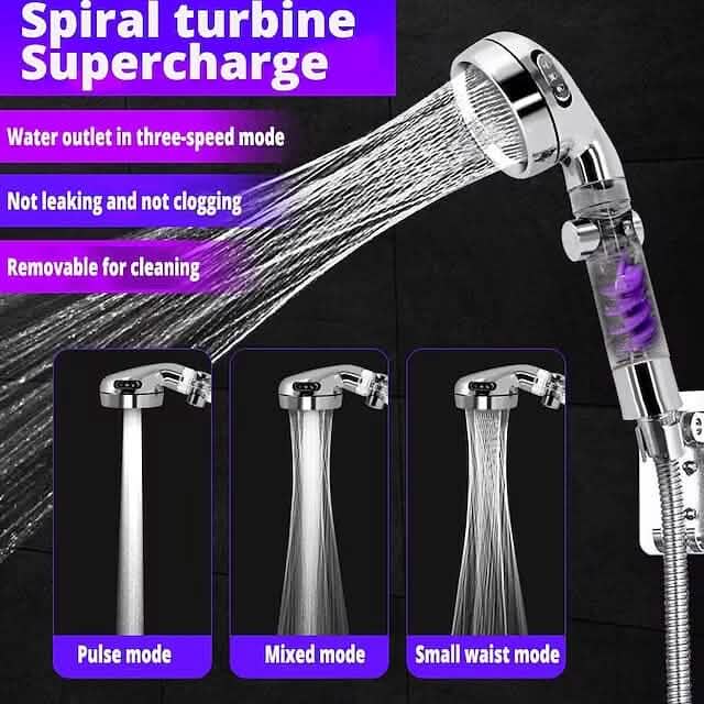 Shower Head High Pressure 3-Function SPA Shower Head-Shower Head High Pressure 3-Function SPA Shower Head
