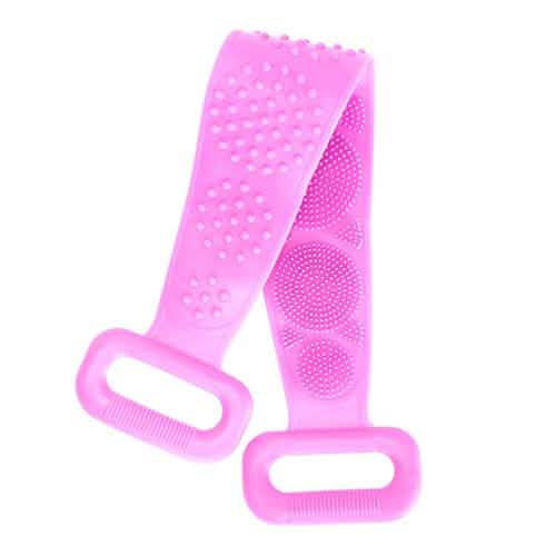 Silicone Back Scrubber Belt for Shower Exfoliating Foaming Body-Silicone Back Scrubber Belt for Shower Exfoliating Foaming Body
