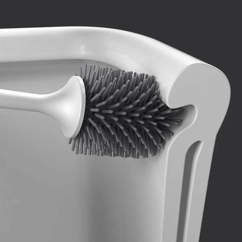 Silicone Head Toilet Brush Quick Draining Clean Tool-Silicone Head Toilet Brush Quick Draining Clean Tool