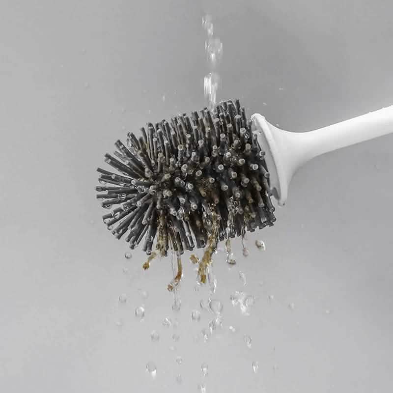 Silicone Head Toilet Brush Quick Draining Clean Tool-Silicone Head Toilet Brush Quick Draining Clean Tool