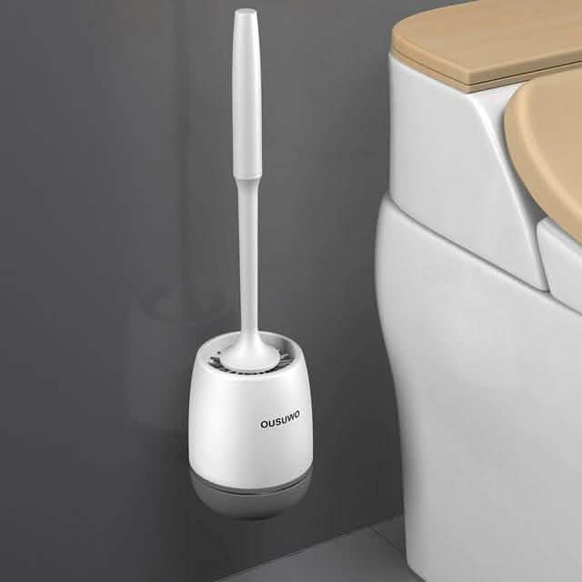 Silicone Head Toilet Brush Quick Draining Clean Tool-Silicone Head Toilet Brush Quick Draining Clean Tool