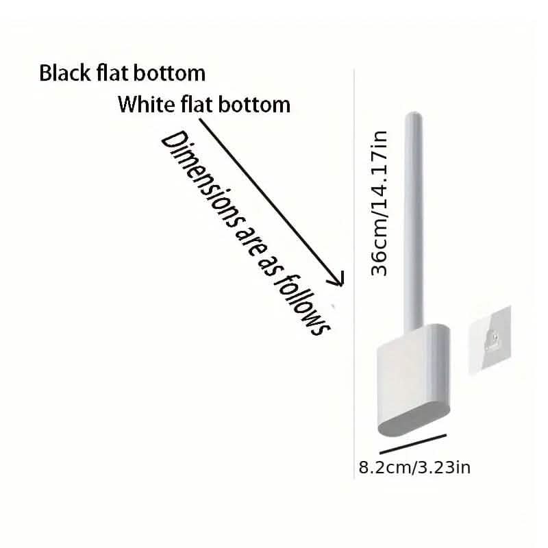Silicone Toilet Brush with Long Holder Set-Silicone Toilet Brush with Long Holder Set
