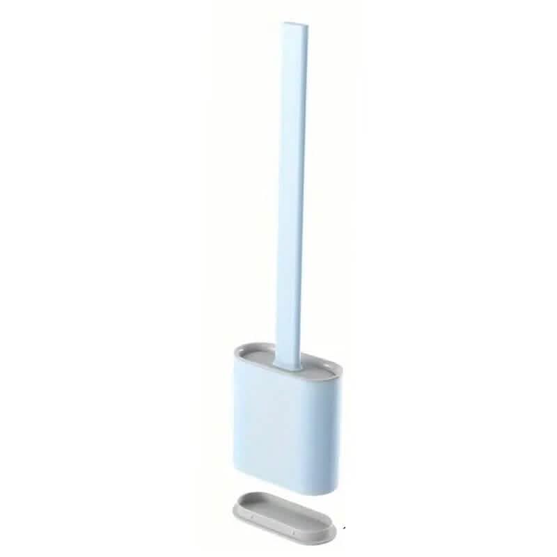 Silicone Toilet Brush with Long Holder Set-Silicone Toilet Brush with Long Holder Set