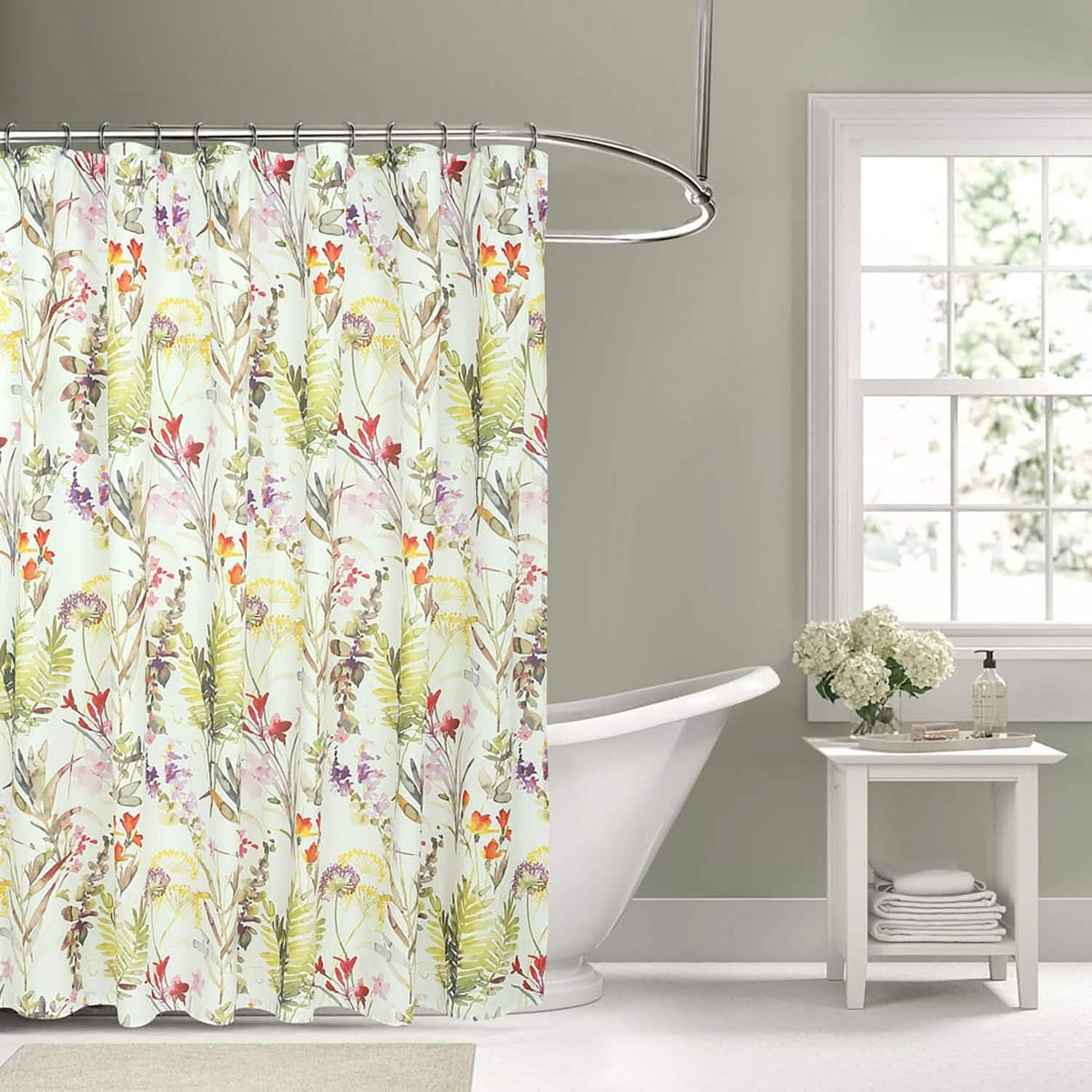 Sloane Street Arboretum Shower Curtain-Sloane Street Arboretum Shower Curtain