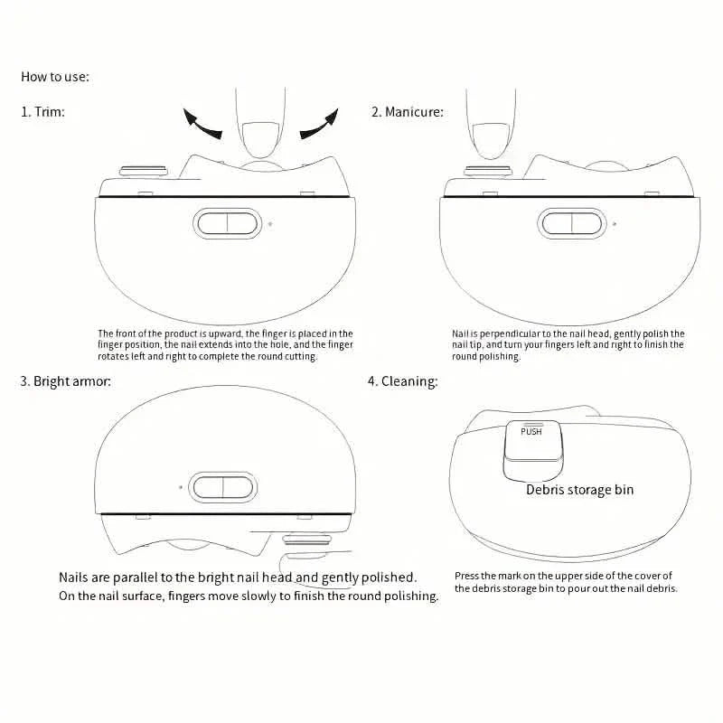 Smart Electric Nail Clipper with Anti-Pinch-Smart Electric Nail Clipper with Anti-Pinch