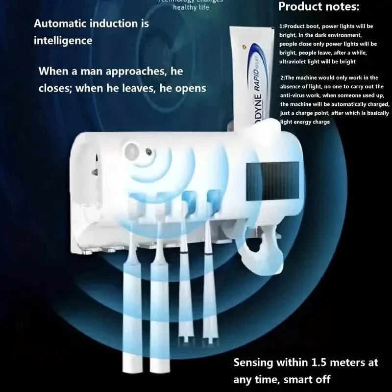 Smart Wall-Mounted Toothbrush UV Sterilizer-Smart Wall-Mounted Toothbrush UV Sterilizer