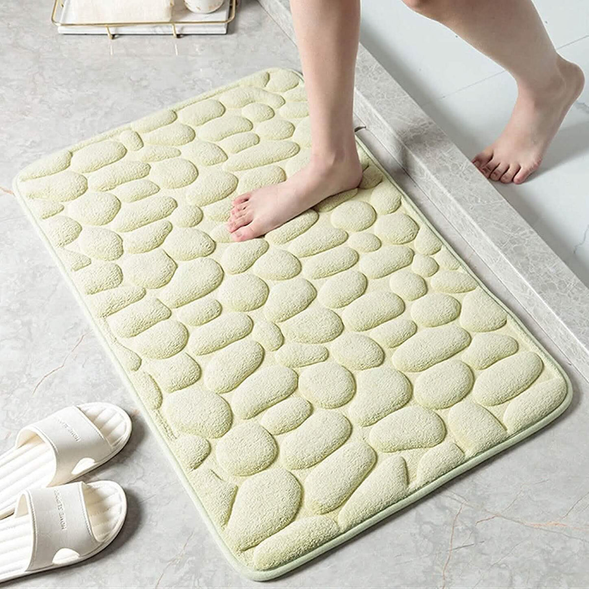 Soft Memory Foam Non Slip Cobblestone Embossing Bath Mat-Soft Memory Foam Non Slip Cobblestone Embossing Bath Mat
