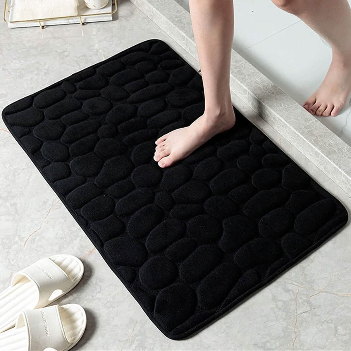 Soft Memory Foam Non Slip Cobblestone Embossing Bath Mat-Soft Memory Foam Non Slip Cobblestone Embossing Bath Mat