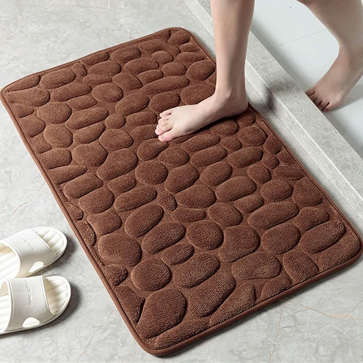 Soft Memory Foam Non Slip Cobblestone Embossing Bath Mat-Soft Memory Foam Non Slip Cobblestone Embossing Bath Mat
