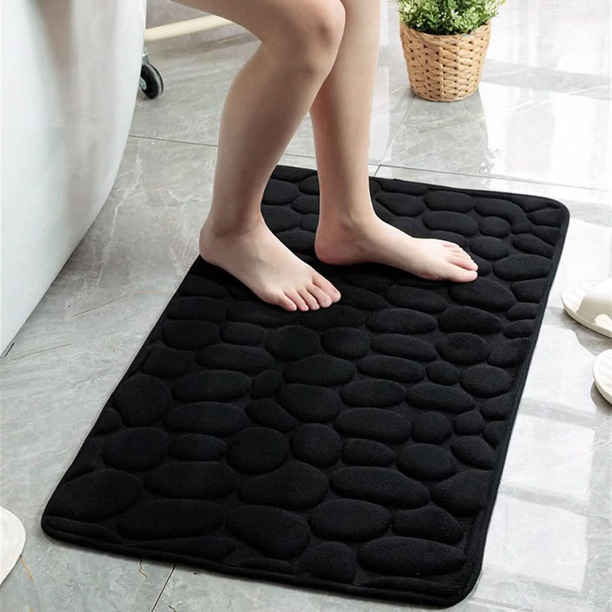 Soft Memory Foam Non Slip Cobblestone Embossing Bath Mat-Soft Memory Foam Non Slip Cobblestone Embossing Bath Mat